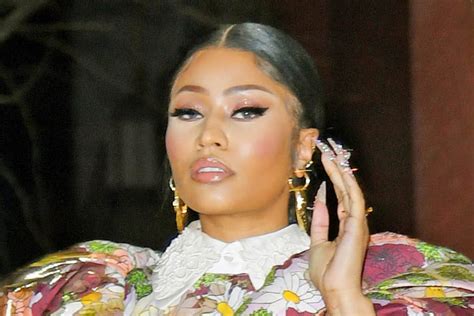 Nicki Minaj Elevates a Mini Dress for Fall in Thigh.